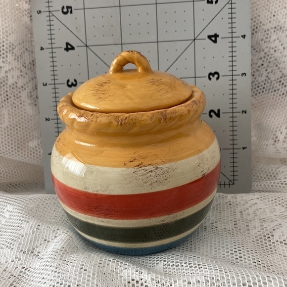 Mexican Styled Cream/Sugar set. By Elica Home Trends hand painted. Mexican Feel - Picture 9 of 9